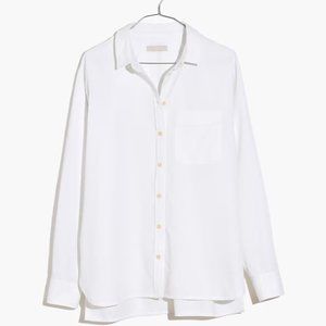 NWT Madewell White Oversized Ex-Boyfriend Shirt / XX-SMALL / EYELET WHITE